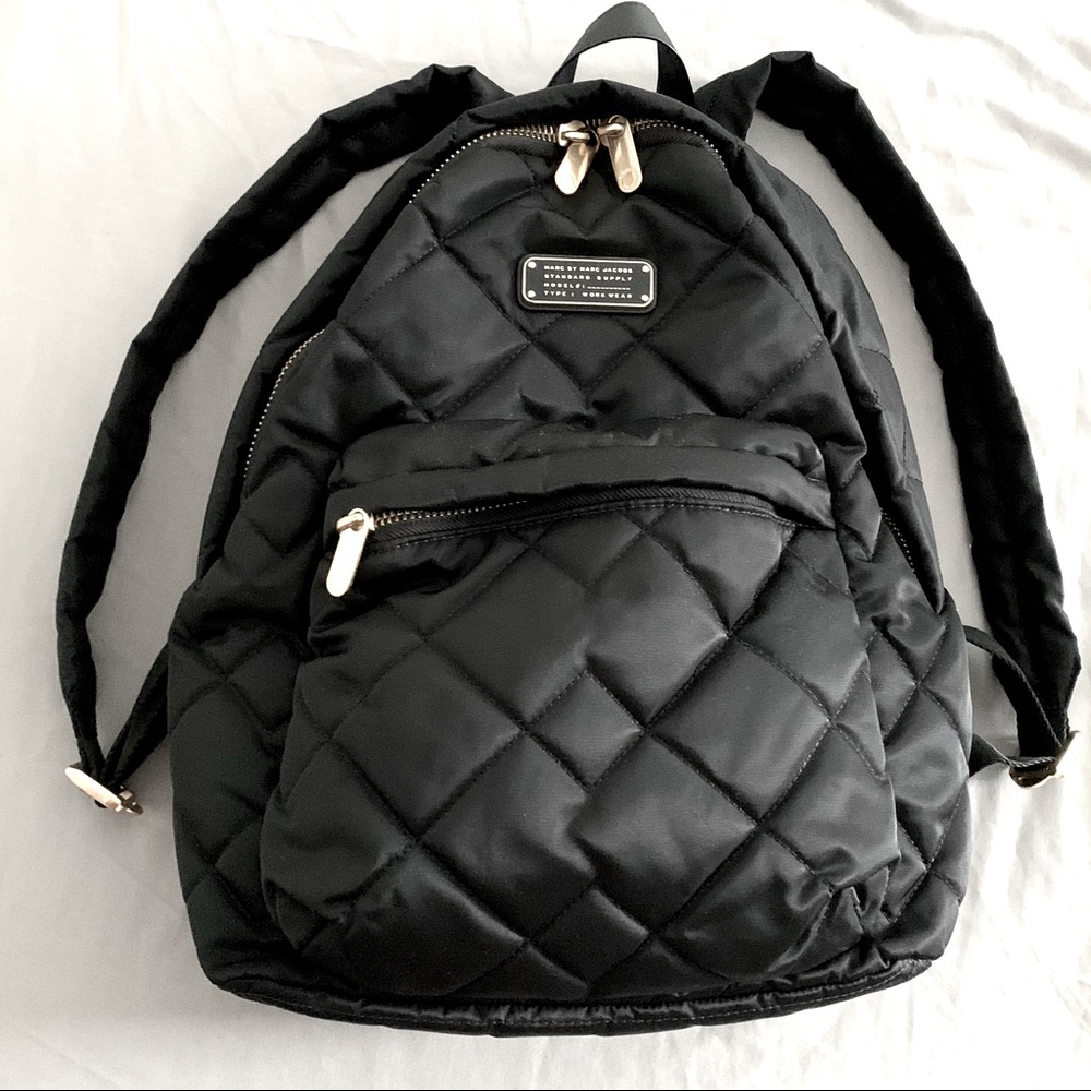 Marc Jacobs Black Quilted Backpack
